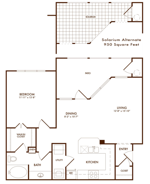Hudson Miramont Apartments A2 Floor Plan